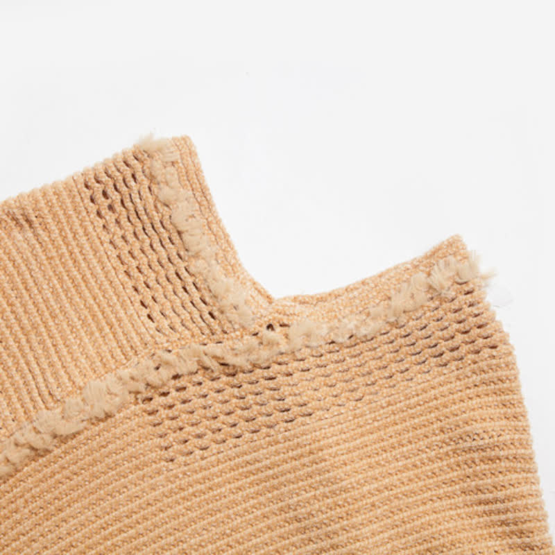 Olivenorma Fringed Camel Wrap Cardigan Shawl - image 13