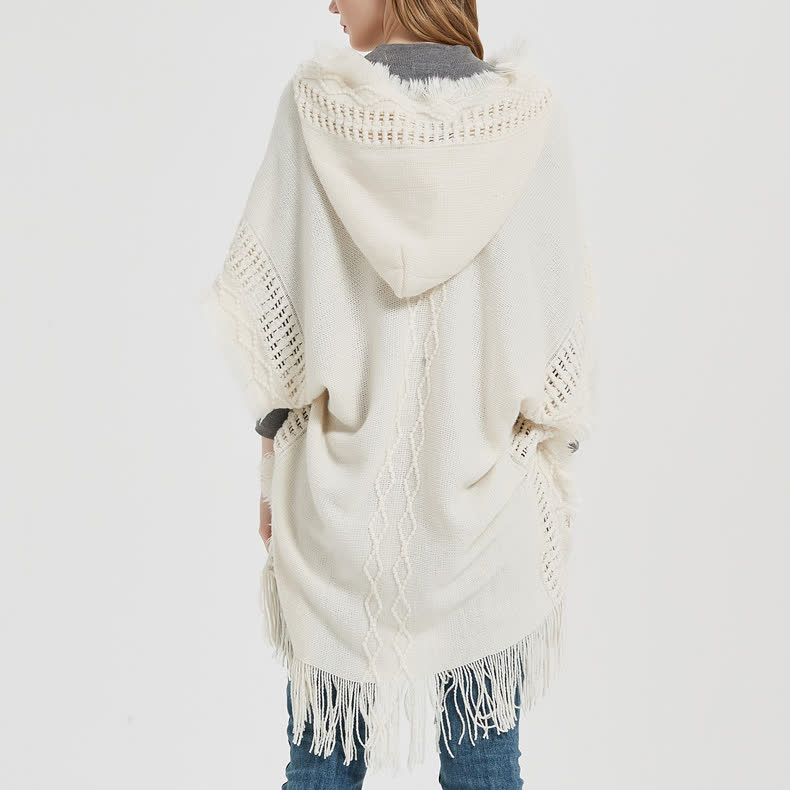 Olivenorma Fuzzy Ivory Acrylic Cardigan Shawl - image 5