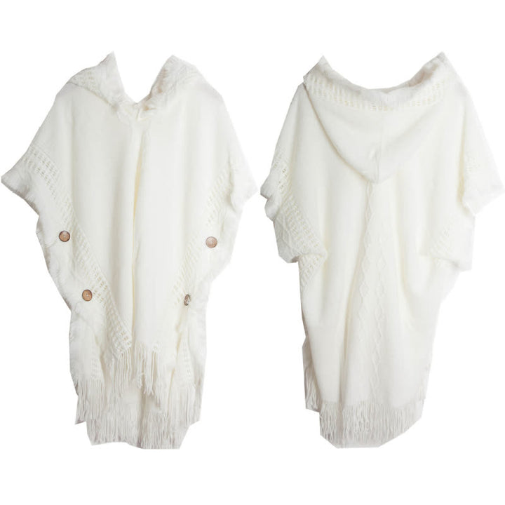 Olivenorma Fuzzy Ivory Acrylic Cardigan Shawl - White - image 18