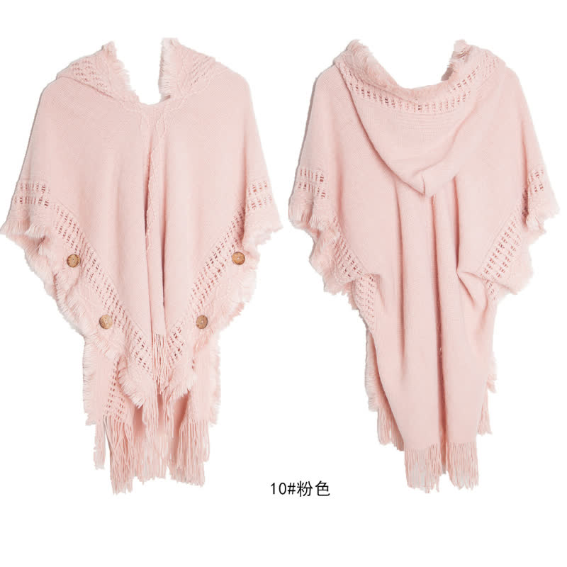 Olivenorma Fuzzy Ivory Acrylic Cardigan Shawl - Pink - image 19