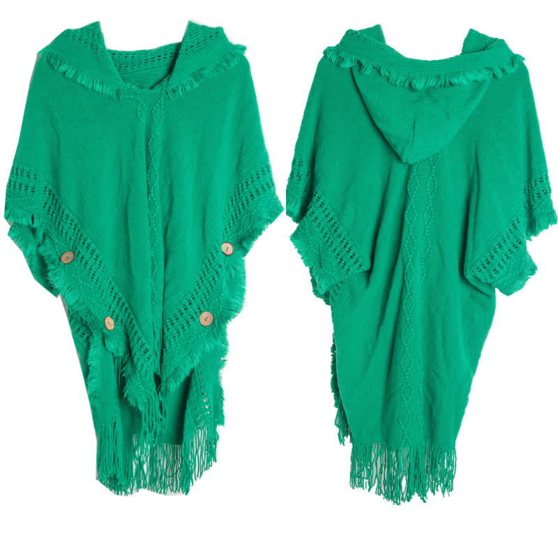 Olivenorma Fuzzy Ivory Acrylic Cardigan Shawl - Green - image 9