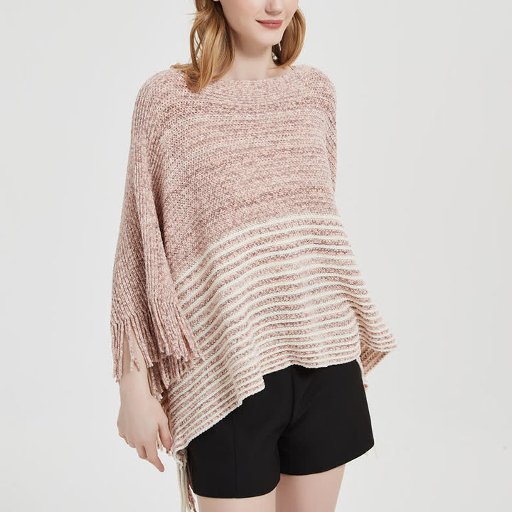 Olivenorma Striped Knit Pullover Shawl - image 14