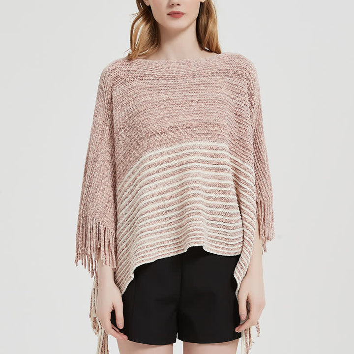 Olivenorma Striped Knit Pullover Shawl - image 16