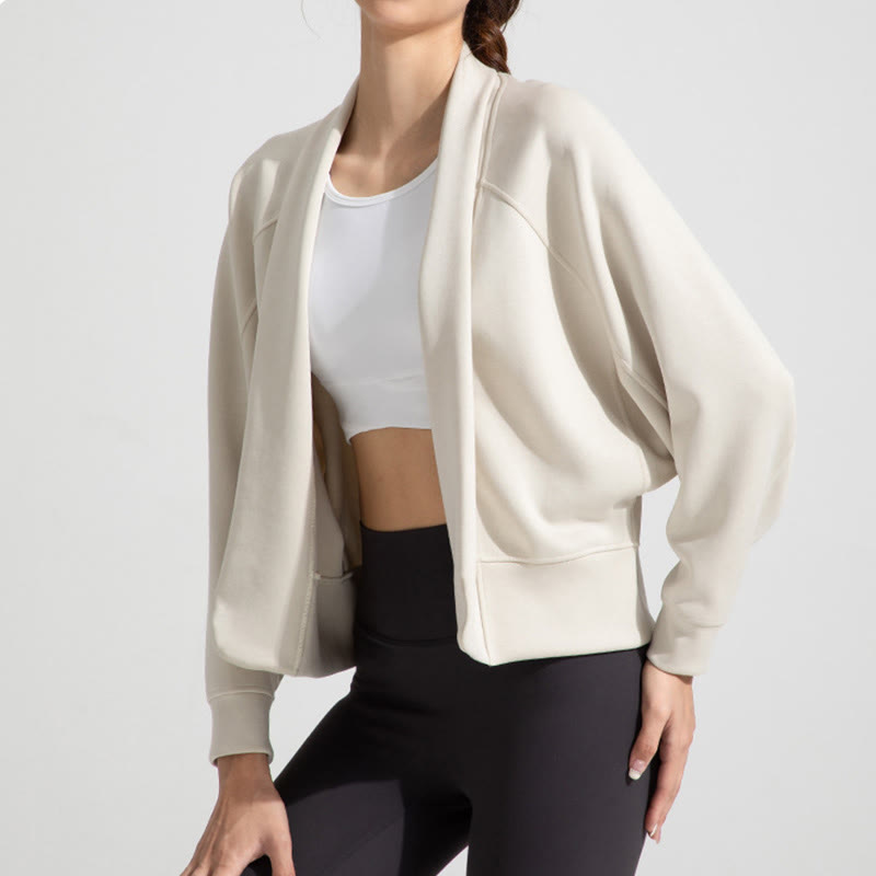 Olivenorma Long Sleeve Soft Open Front Jacket Meditation Yoga Tops Cardigan - image 5