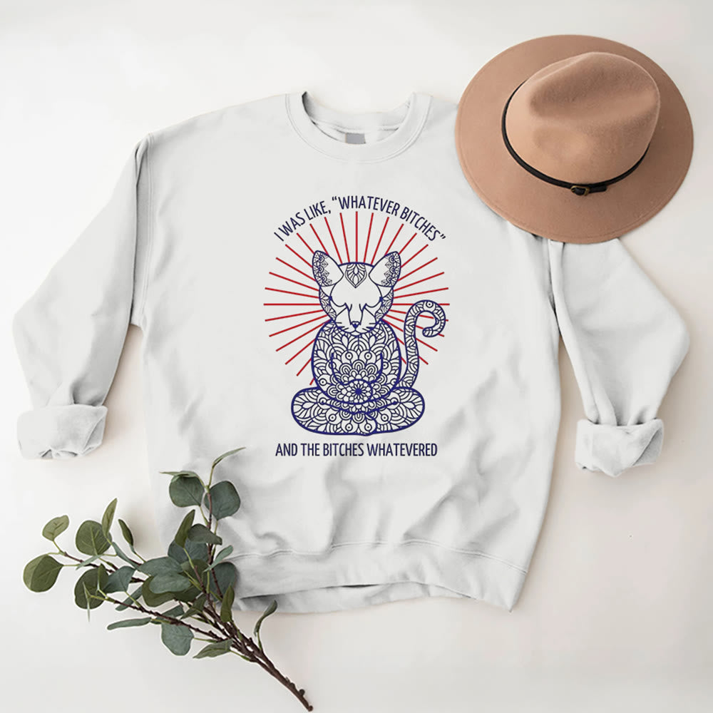 Olivenorma WHATEVER BIT*HES Meditation Inspiritual Long Sleeve Crewneck Sweatshirt - image 4