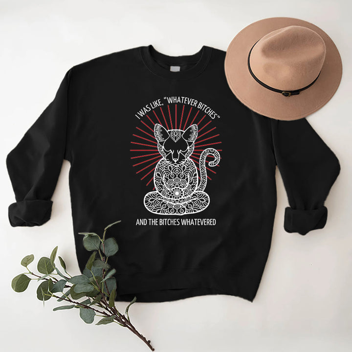 Olivenorma WHATEVER BIT*HES Meditation Inspiritual Long Sleeve Crewneck Sweatshirt - image 6