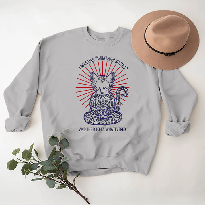 Olivenorma WHATEVER BIT*HES Meditation Inspiritual Long Sleeve Crewneck Sweatshirt - image 8