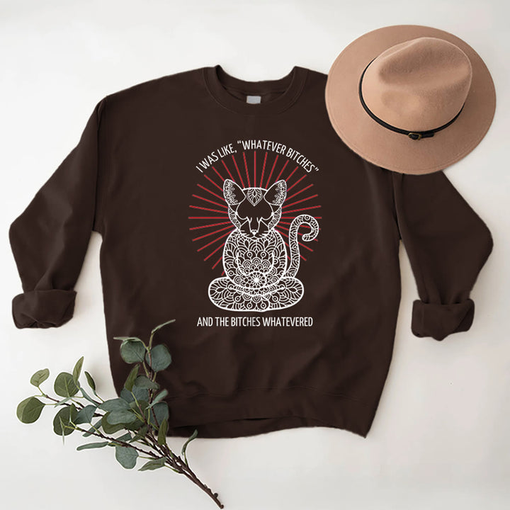 Olivenorma WHATEVER BIT*HES Meditation Inspiritual Long Sleeve Crewneck Sweatshirt - image 10