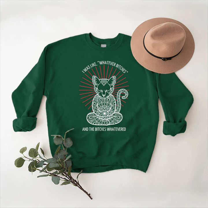 Olivenorma WHATEVER BIT*HES Meditation Inspiritual Long Sleeve Crewneck Sweatshirt - image 14