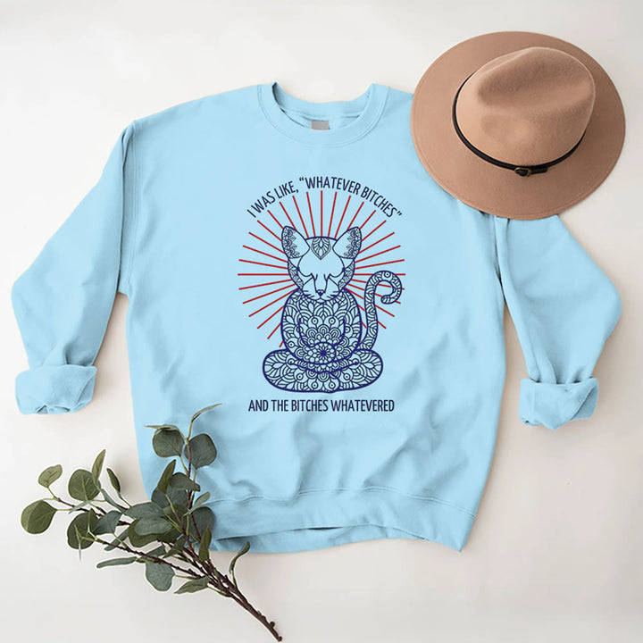 Olivenorma WHATEVER BIT*HES Meditation Inspiritual Long Sleeve Crewneck Sweatshirt - image 16