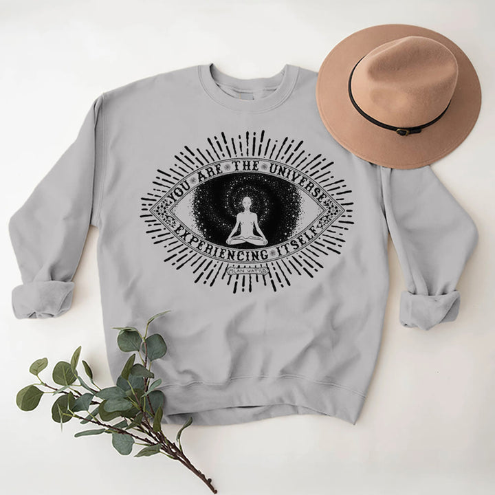 Olivenorma YOU ARE THE UNIVERSE... Motto Inspiritual Fleece Sweatshirt - image 8