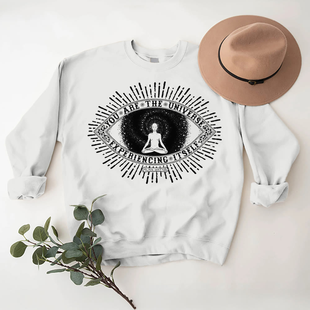 Olivenorma YOU ARE THE UNIVERSE... Motto Inspiritual Fleece Sweatshirt - image 4