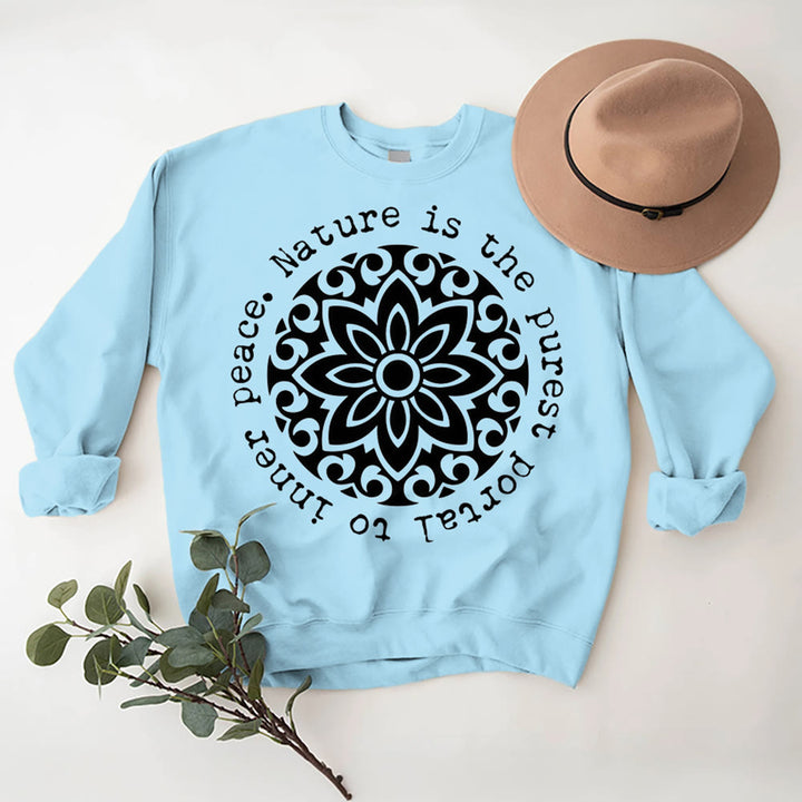 Olivenorma NATURE IS THE PUREST PORTAL TO INNER PEACE Fleece Inspiritual Sweatshirt - image 16