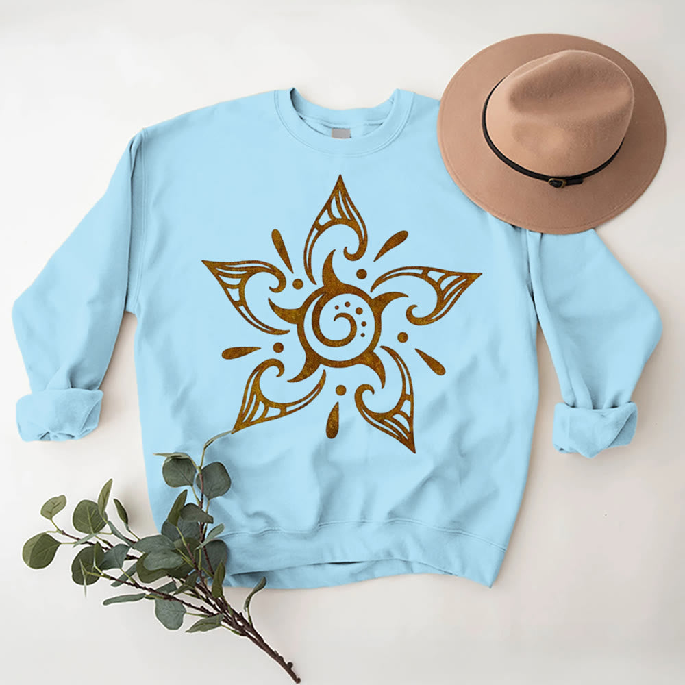 Olivenorma Tribal Mystical Spiritual Growth Floral Fleece Pullover Sweatshirt - image 16
