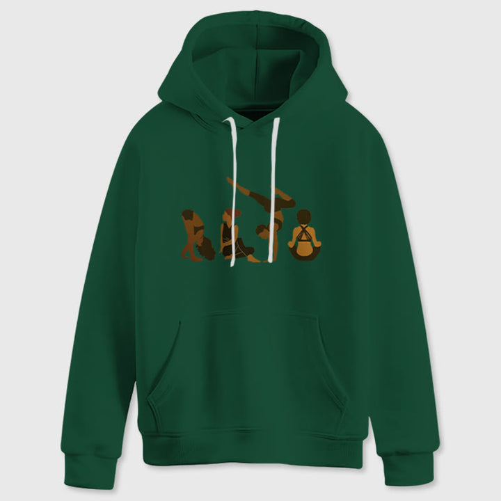 Olivenorma Black Woman Yoga Pose Sweaters Unisex Fitness Workout Meditation Fleece Hoodies - image 15