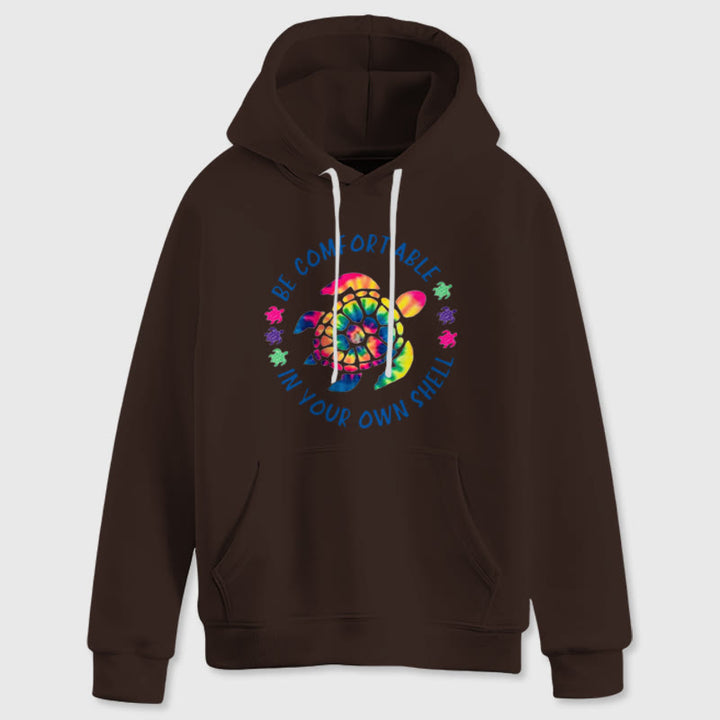 Olivenorma "BE COMFORTABLE IN YOUR OUR SHELL" Sea turtle Spiritual Hooded Sweaters Fleece Hoodies - image 9