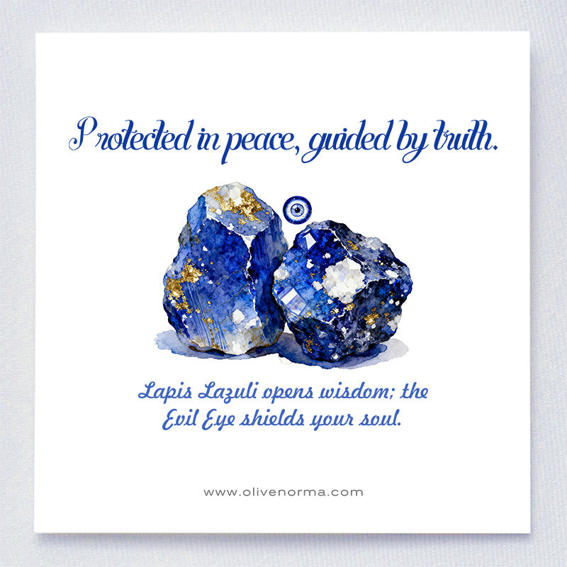 Olivenorma Vision of Serenity Lapis Lazuli Evil Eye Orgone Pyramid - image 1