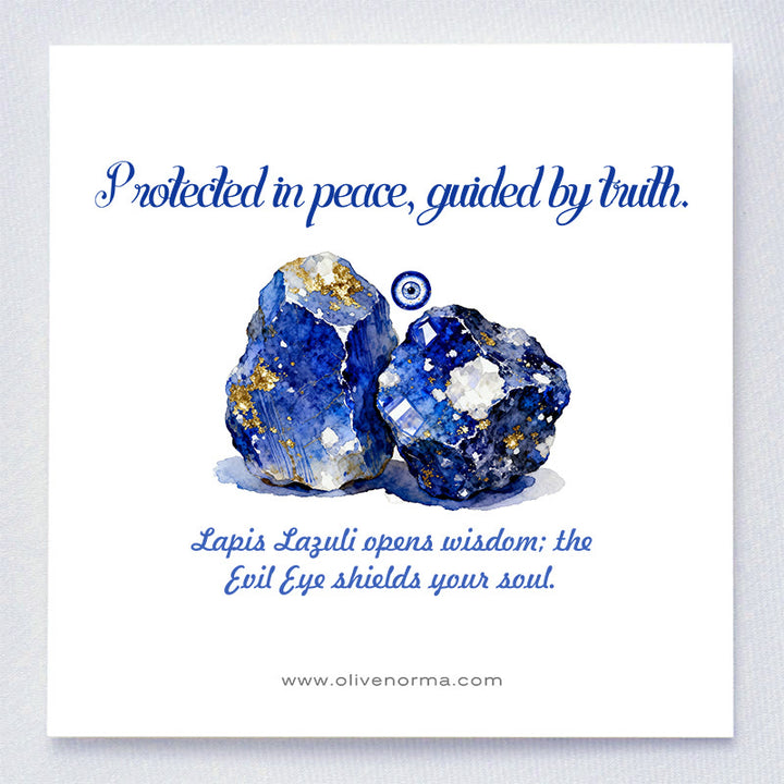 Olivenorma Vision of Serenity Lapis Lazuli Evil Eye Orgone Pyramid - image 1