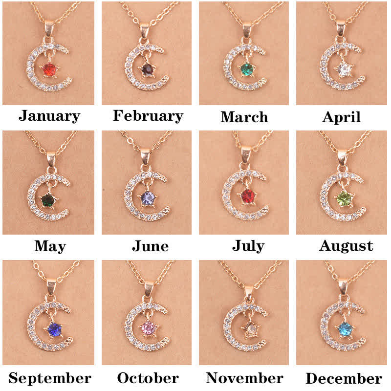 Olivenorma Month Birthstone Star Creative Gift Card Necklace - image 15