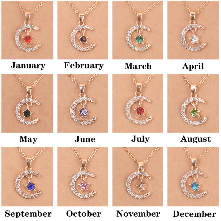 Olivenorma Month Birthstone Star Creative Gift Card Necklace - image 15