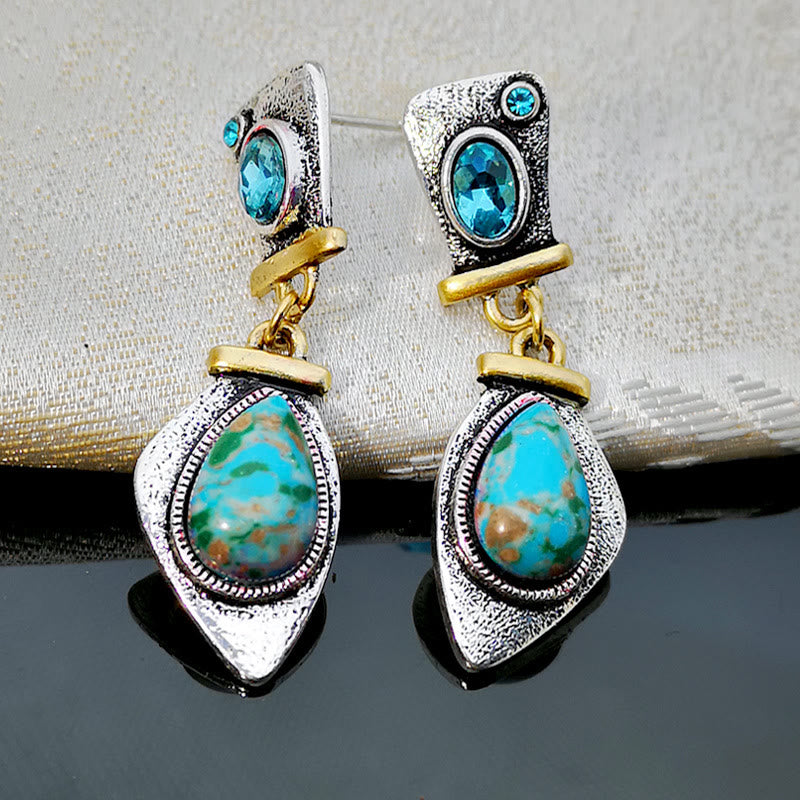 Olivenorma Emperor Stone Blue Topaz Earrings - image 1