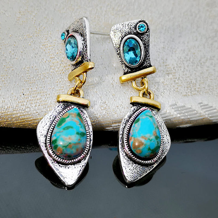 Olivenorma Emperor Stone Blue Topaz Earrings - image 1