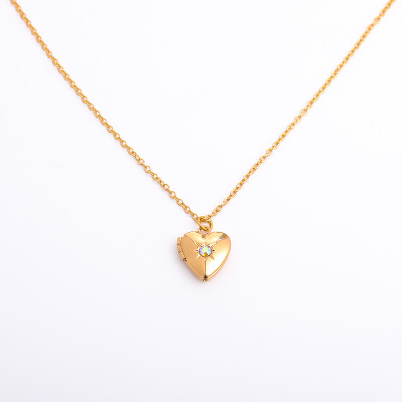 Olivenorma "Shine in My Heart"-Birthstone Heart Album Gift Card  Necklace - image 36