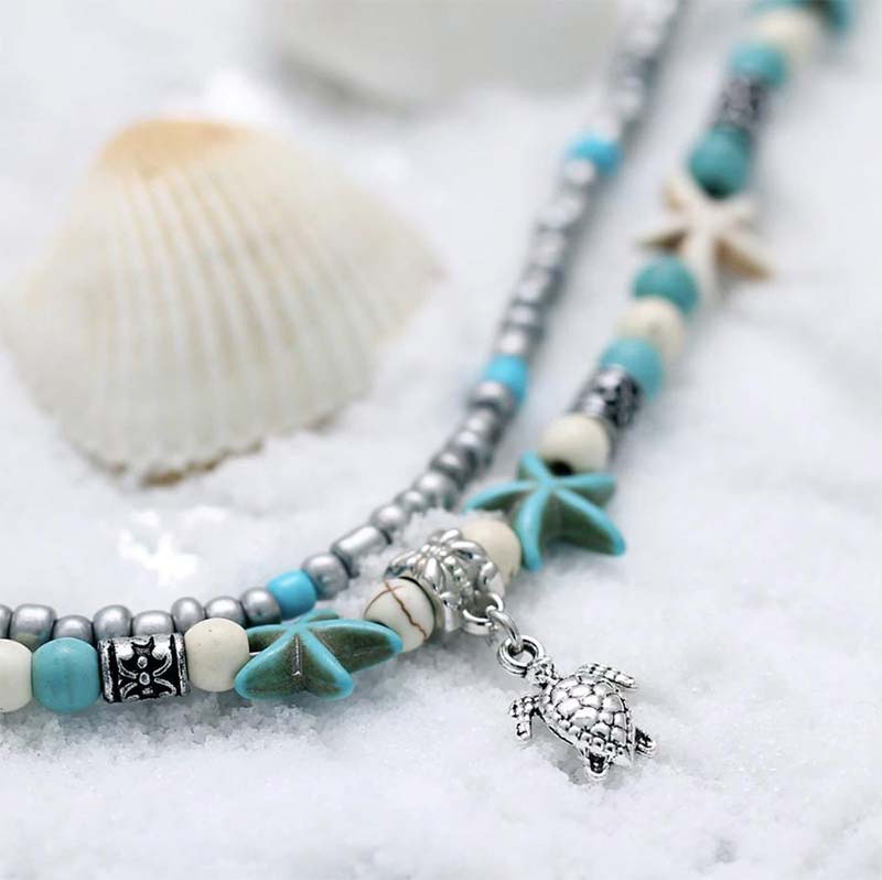 Olivenorma Turquoise Turtle Symbol Bracelet Anklet