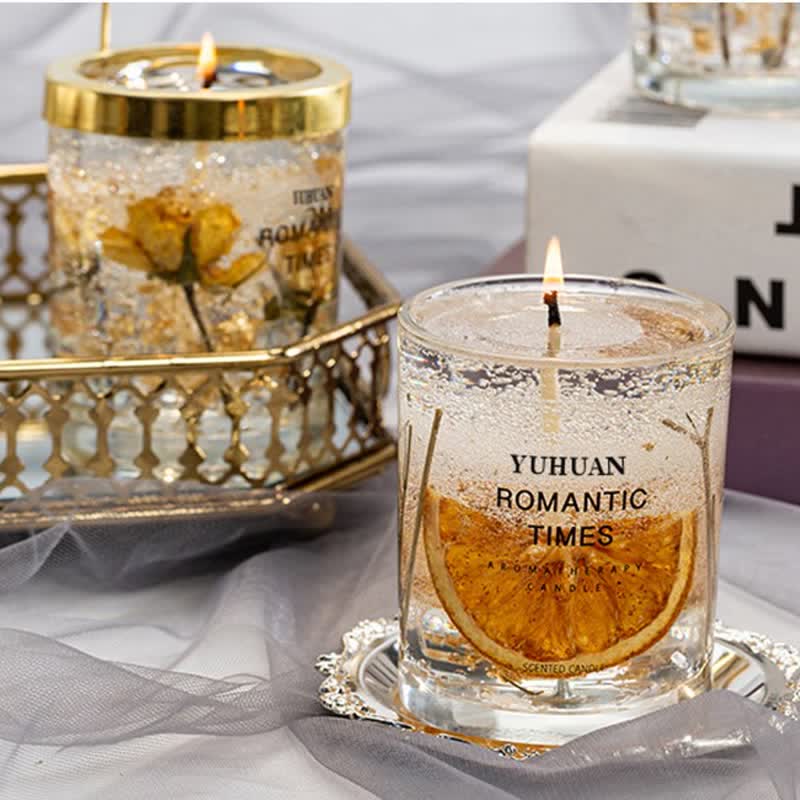 (Clearance 30% OFF / CODE: OFF30) - Olivenorma Romantic Real Flower Aromatherapy Candle