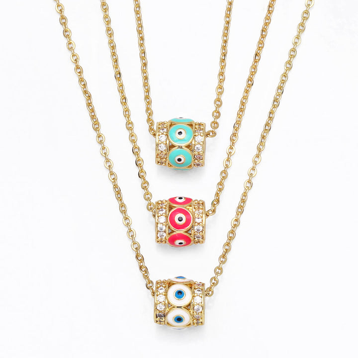 Olivenorma Turkish Evil Eye Hip Hop Pendant Necklace