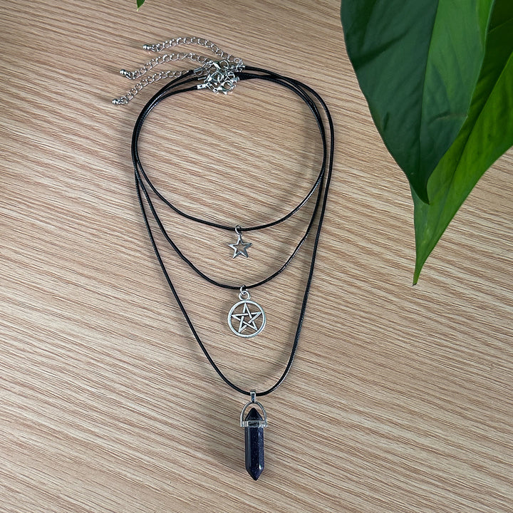 Olivenorma Natural Stone Tree of Life Evil Eye Pendant Necklace Set