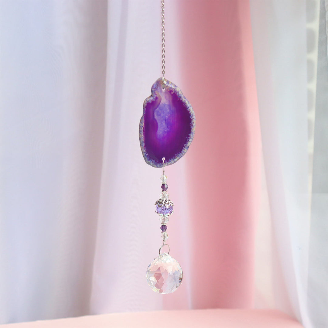 Olivenorma Handmade Hanging Pendant Sun Crystal Wind Chime