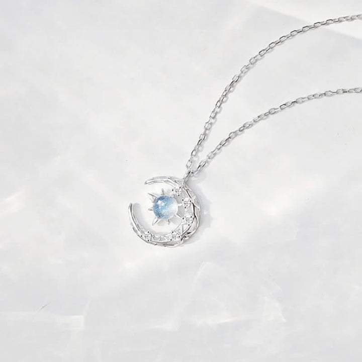 Olivenorma Celestial Dainty Moon Moonstone Necklace