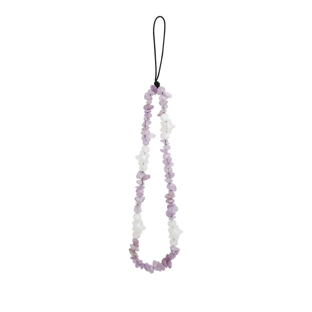 Olivenorma Handmade Crushed Stone Pearl Pentagram Beading Phone Strap