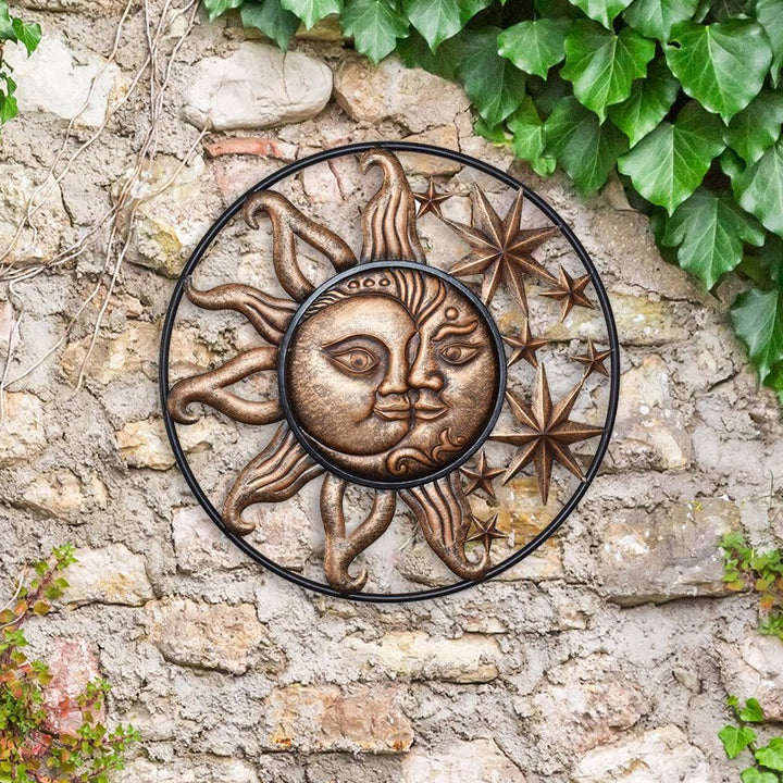 Olivenorma Sun Moon Stars Metal Wall Decor