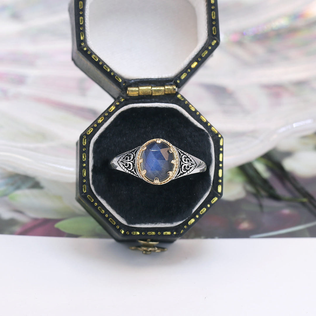 Olivenorma Natural Labradorite 925 Sterling Silver Ring - 8 - image 0