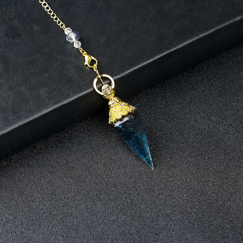 Olivenorma Natural Crystal Resin Hexagonal Pyramid Pendulum - image 65
