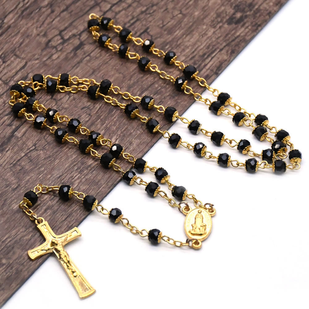 Olivenorma Obsidian Rosary Necklace