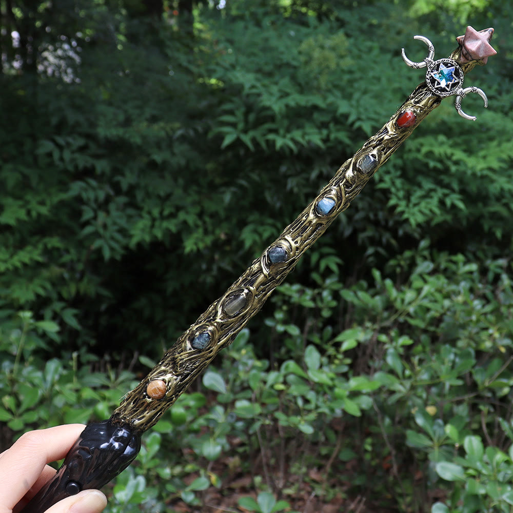 Olivenorma Natural Chakra Merkaba Crystal Wands