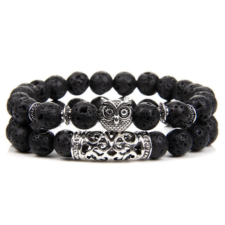 Olivenorma Owl Natural Crystal Beads Bracelet