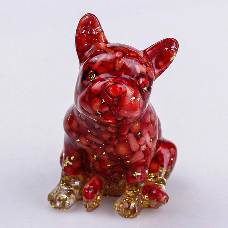Olivenorma Natural Stone Puppy Decoration - Carnelian-Bulldog - image 16