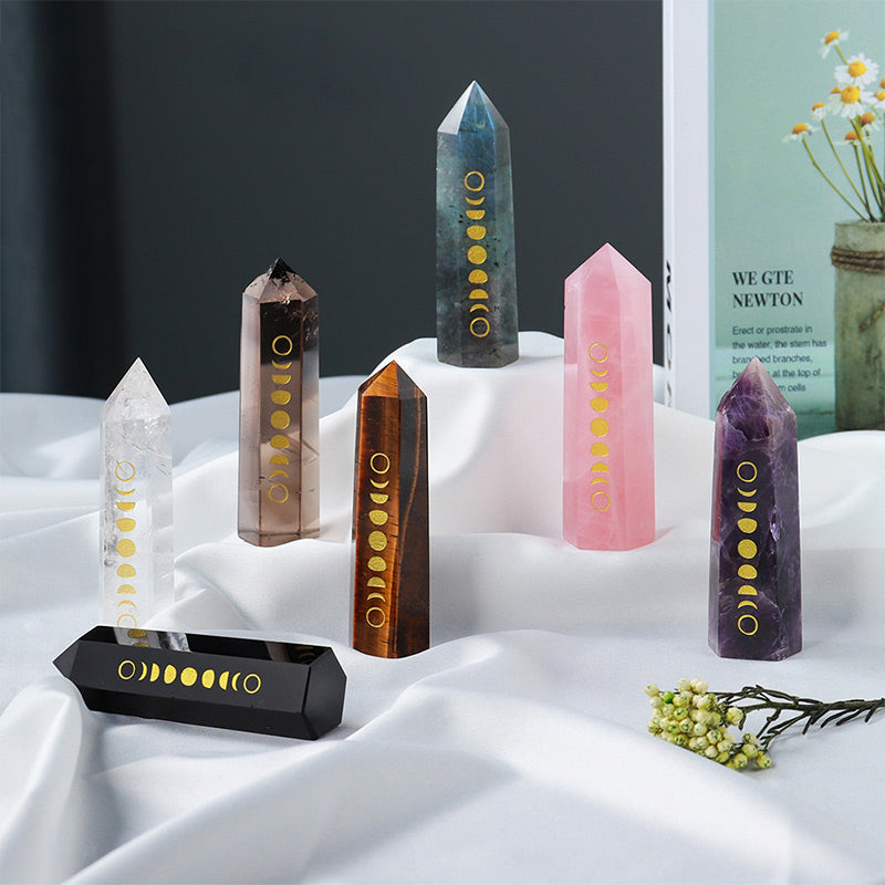 Olivenorma Natural Crystal Column Crystal Wands Tower