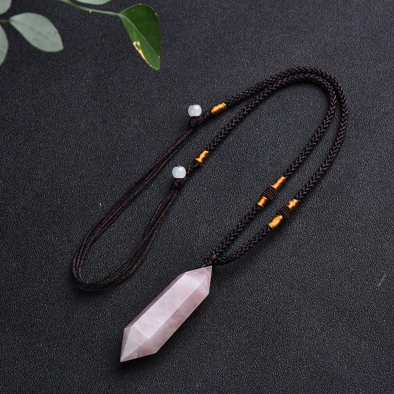 Olivenorma Natural Crystal Amethyst Healing Necklace