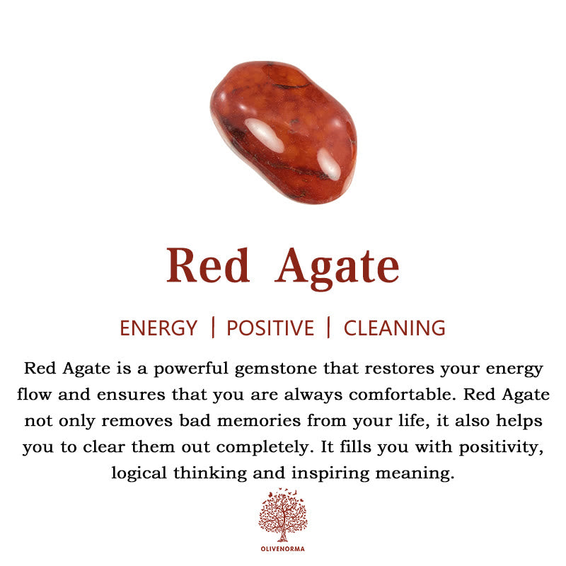 Olivenorma Protection From Negative Energies Red Agate Bracelet