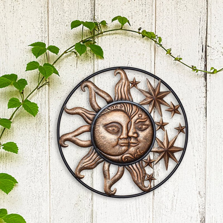 Olivenorma Sun Moon Stars Metal Wall Decor