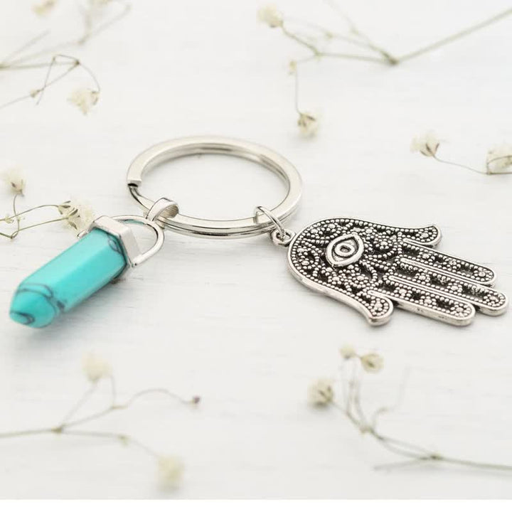 Olivenorma Inspiring Hamsa Hand Crystal Keychain - image 6