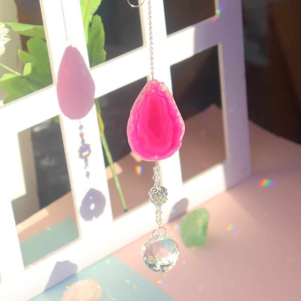 Olivenorma Handmade Hanging Pendant Sun Crystal Wind Chime