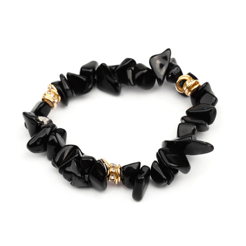 Olivenorma Irregular Stone Crystal Crushed Beads Bracelet