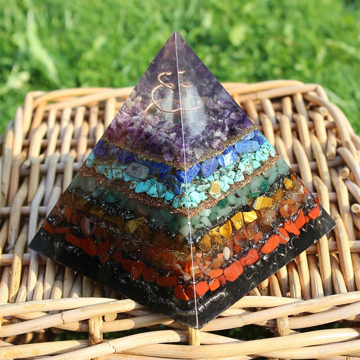 Olivenorma Natural Chakra Peaceful Orgone Pyramid