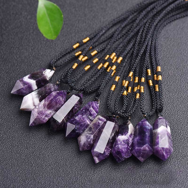 Olivenorma Natural Crystal Amethyst Healing Necklace - image 3
